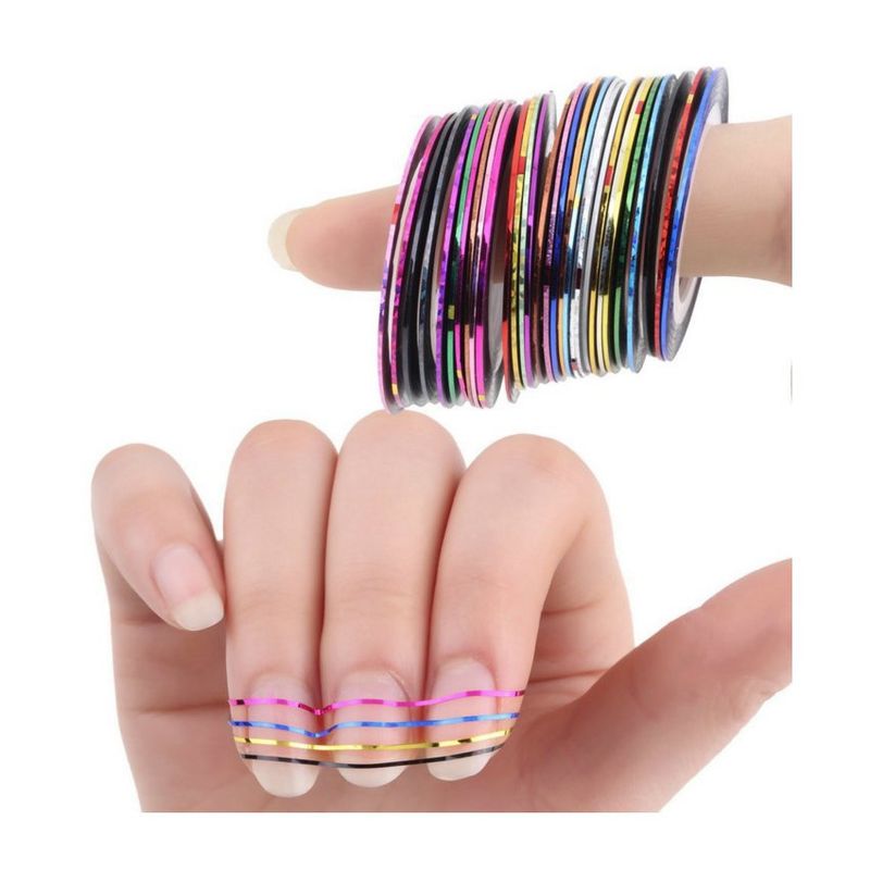 VATYERTY - 30x rollos de colores mezclados línea de cinta de consejos