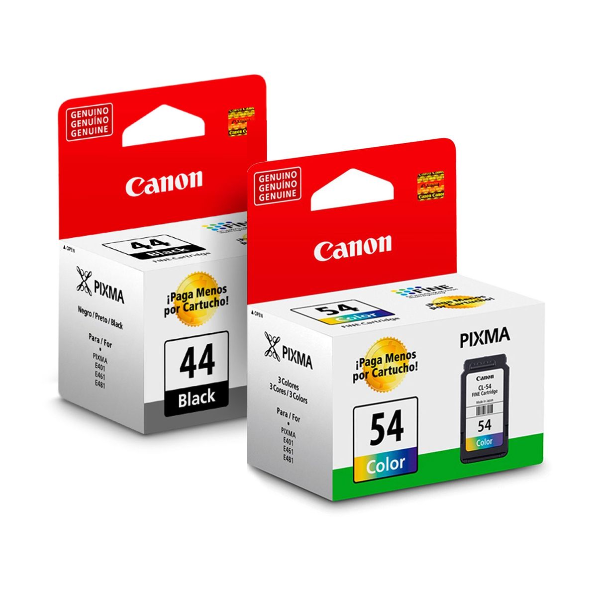 CANON - 2  TINTAS CANON GENUINAS PG 44 + CL 54 E401 E461 E471 E481 E3110