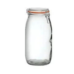UTOPIA - Frasco Vidrio Tapa Hermetica 2000cc Condimentos Sal Azucarf