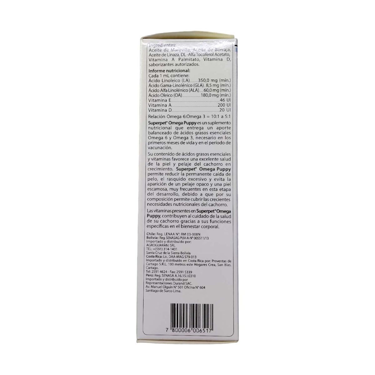 DRAG PHARMA - Superpet Puppy Cachorro Omega 3 Y 6 - Suplemento 125ml
