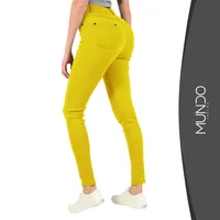 Pantalón Leggins Tipo Jeans Elástico De Mujer colores