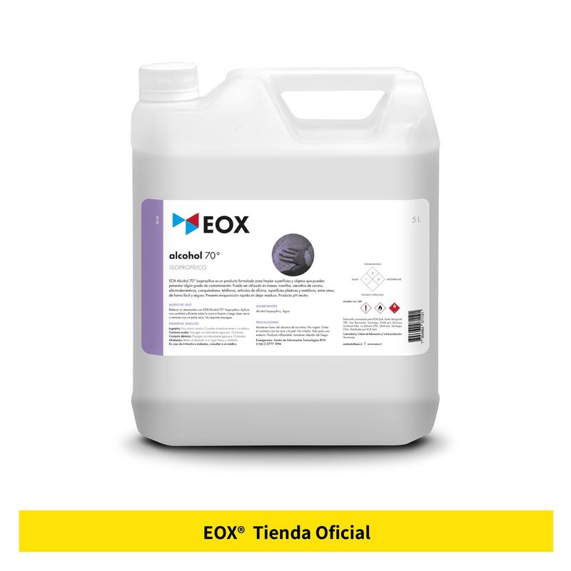 GENERICO - Alcohol Isopropílico 70% Eox 5 Litros