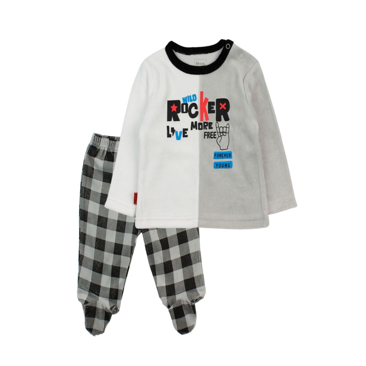 FICCUS - Pijama bebé niño 2 piezas plush rocker 169
