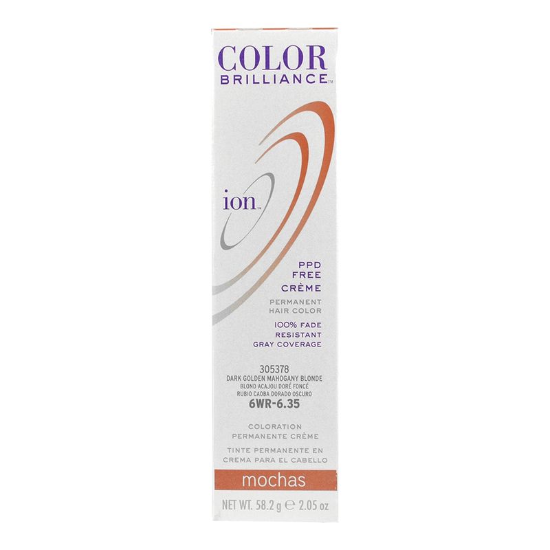 ION - Tinte Permanente En Crema Ion 6.35 Rubio Caoba Dorado Oscuro