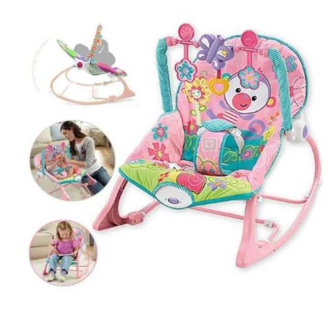 GENERICO - Mecedora bebé con vibracion y sonidos 3 en 1.