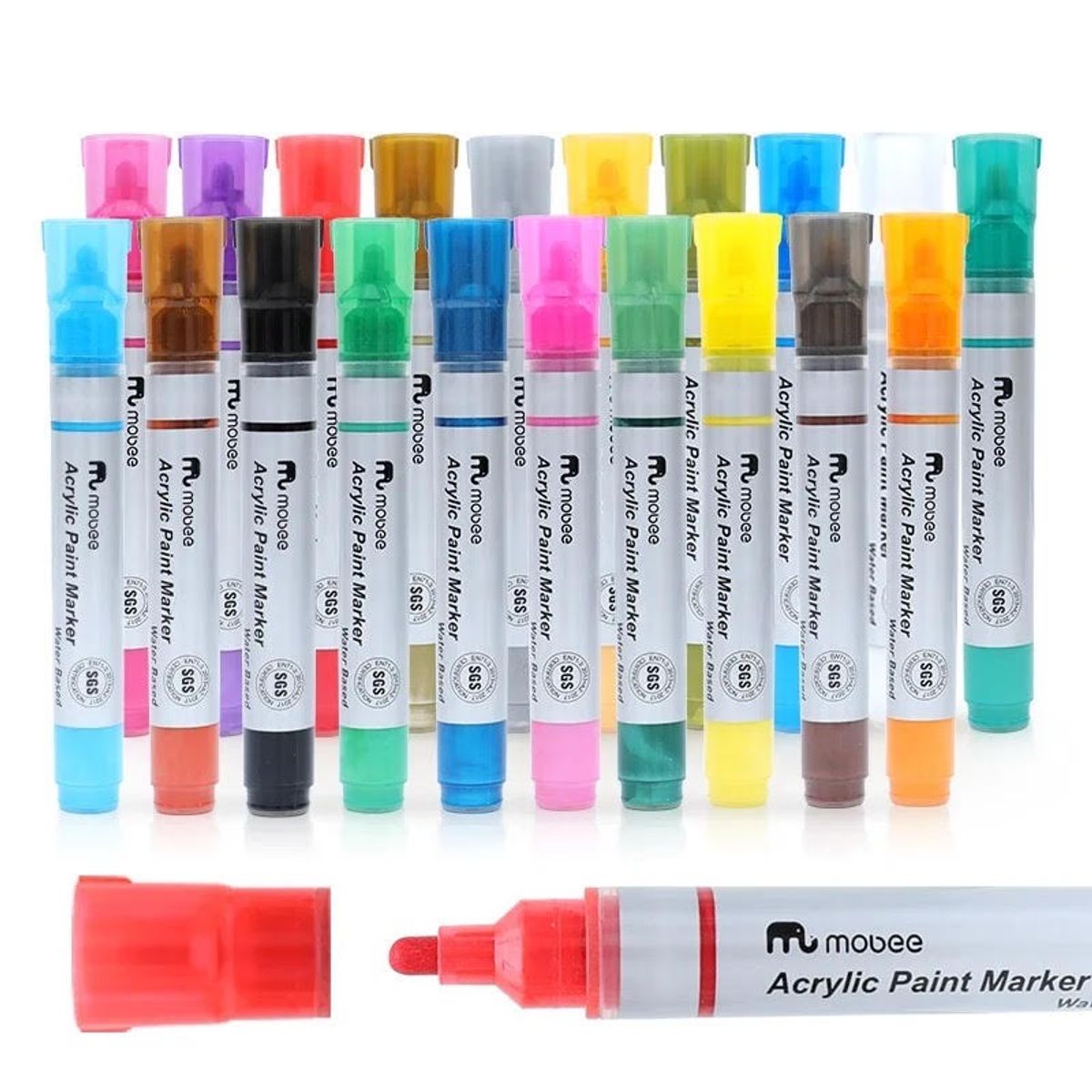 GENERICO - Marcadores Acrílicos Lápices 20 Colores Tipo Posca Grueso