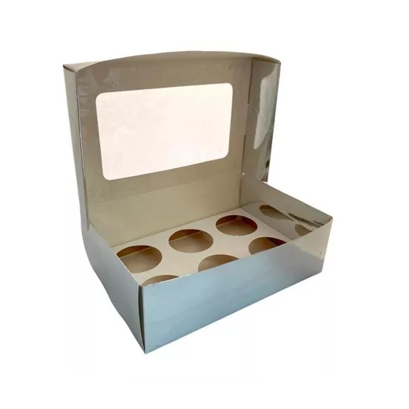 Pasteleria - X12 Cajas Para Dulce Cajas Con Visor Caja Para Cupcake 6