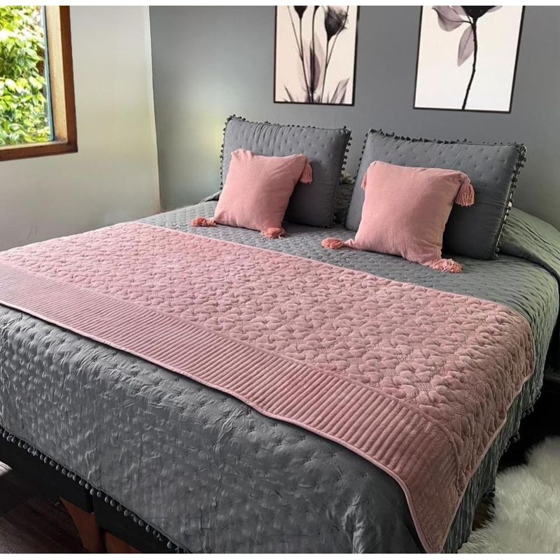 DEKOHOME - Piecera cama Plush Rosada