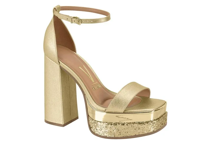 Sandalia Maxi Plataforma Dorado