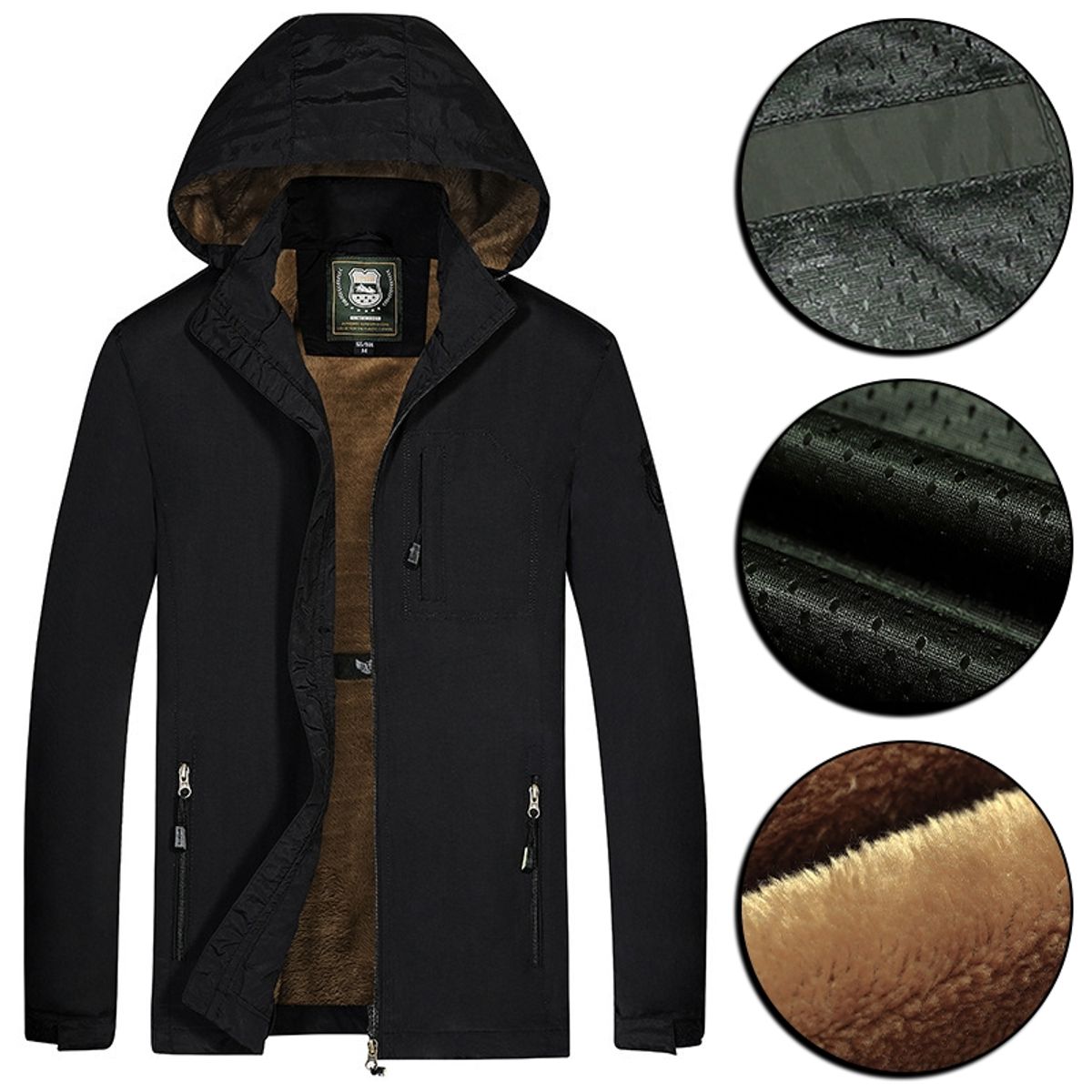 GENERICO - Chaqueta acolchada cortavientos talla grande