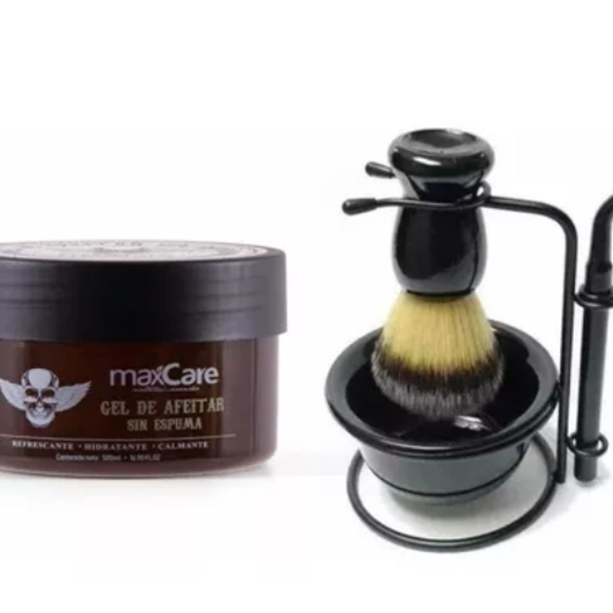 GENERICO - Kit Barbero Clasico Isopo Posillo Afeitadora Gel Afeitar