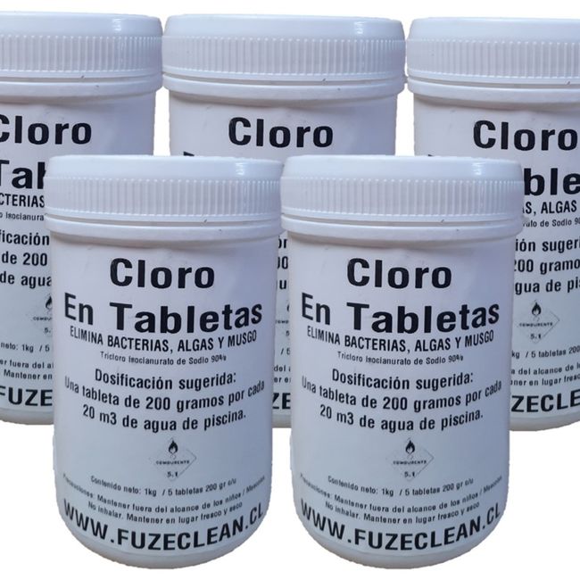 FUZE CLEAN - Cloro Tableta Pack 5 kg.