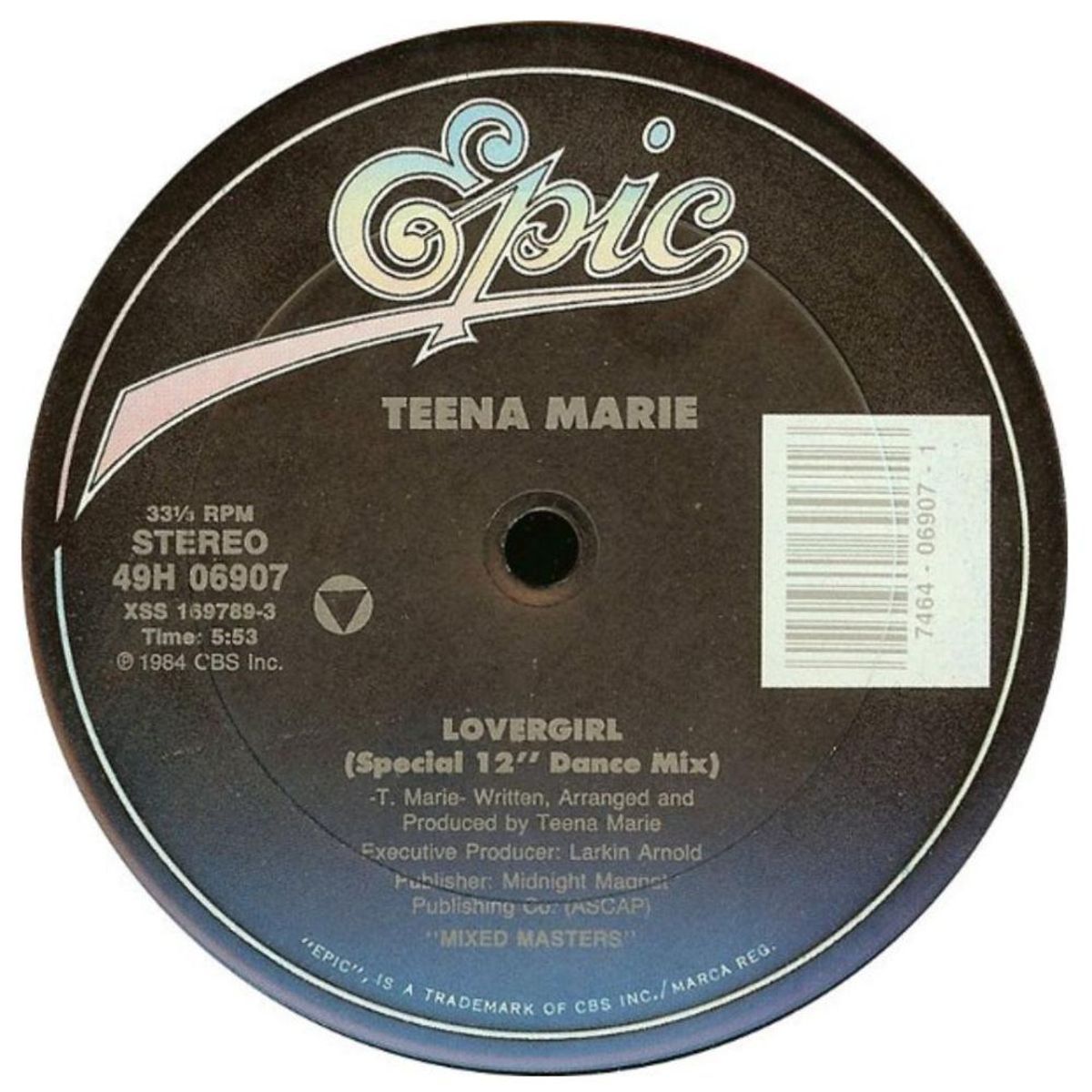HITWAY MUSIC - TEENA MARIE - LOVERGIRL - 12 MAXI SINGLE VINILO HITWAY MUSIC