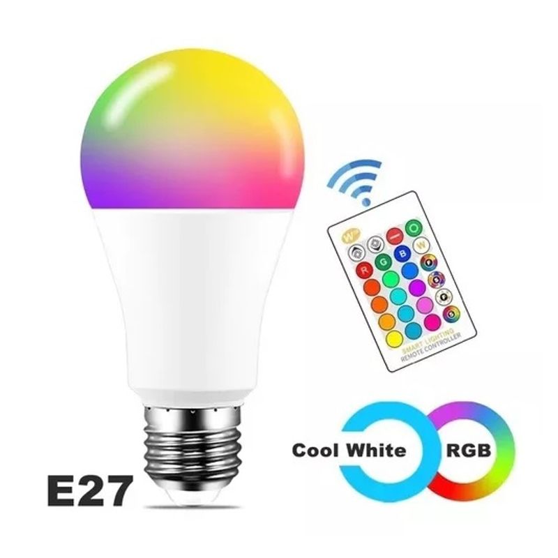 GENERICO - Ampolleta Inteligente E27 Control Remoto Rgb 16 Colors