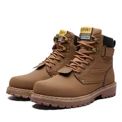 VATYERTY - Botas gamuza sintética Impermeable para el invierno Hombre Beige.