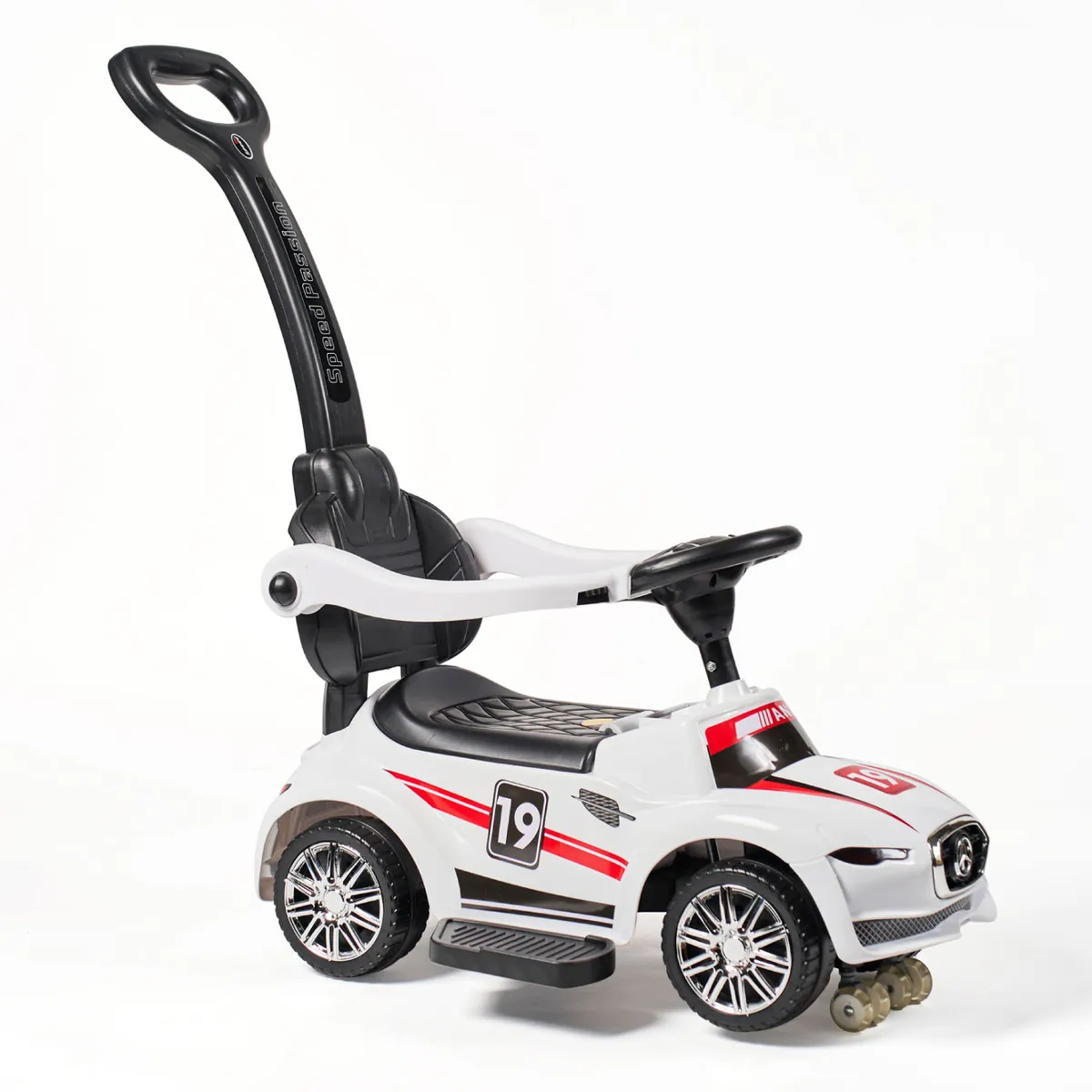 MUNDO ONLINE - Auto Correpasillos Andador 2 en 1 con Mango
