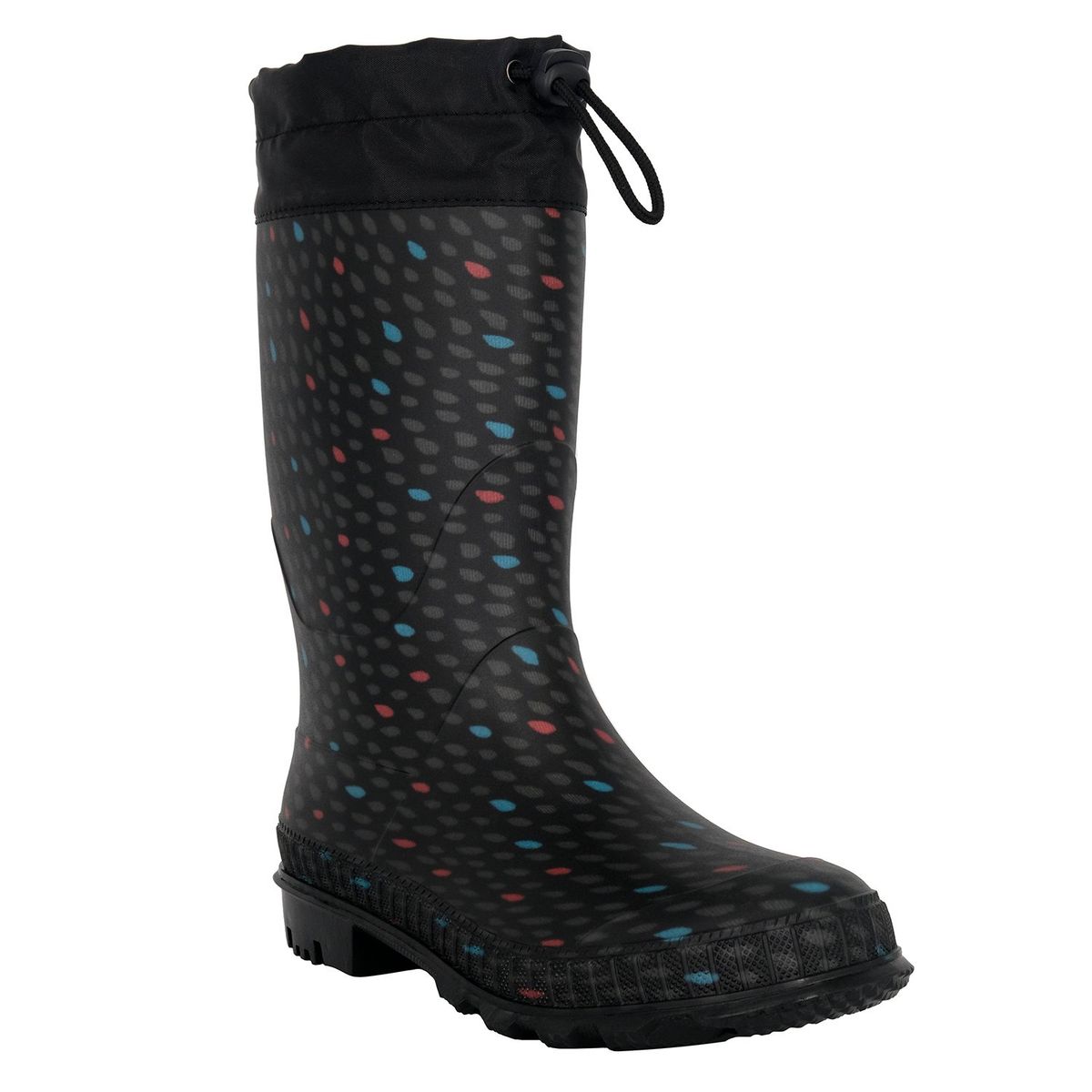 ALQUIMIA - Bota de Agua con Polar Mujer Negro Biela Gotas Alquimia