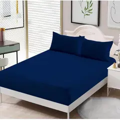 GENERICO - JUEGO DE SABANAS POLAR AZUL 2.5 PL CON FUNDAS DE ALMOHADA