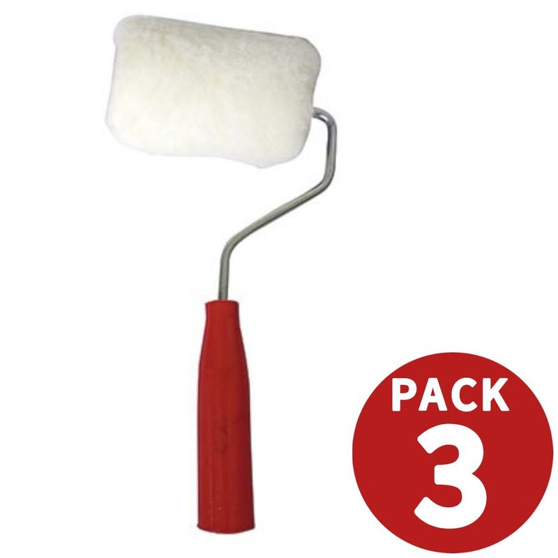 GENERICO - Rodillo Chiporro Sintetico Para Pintar 18cm Pack 3