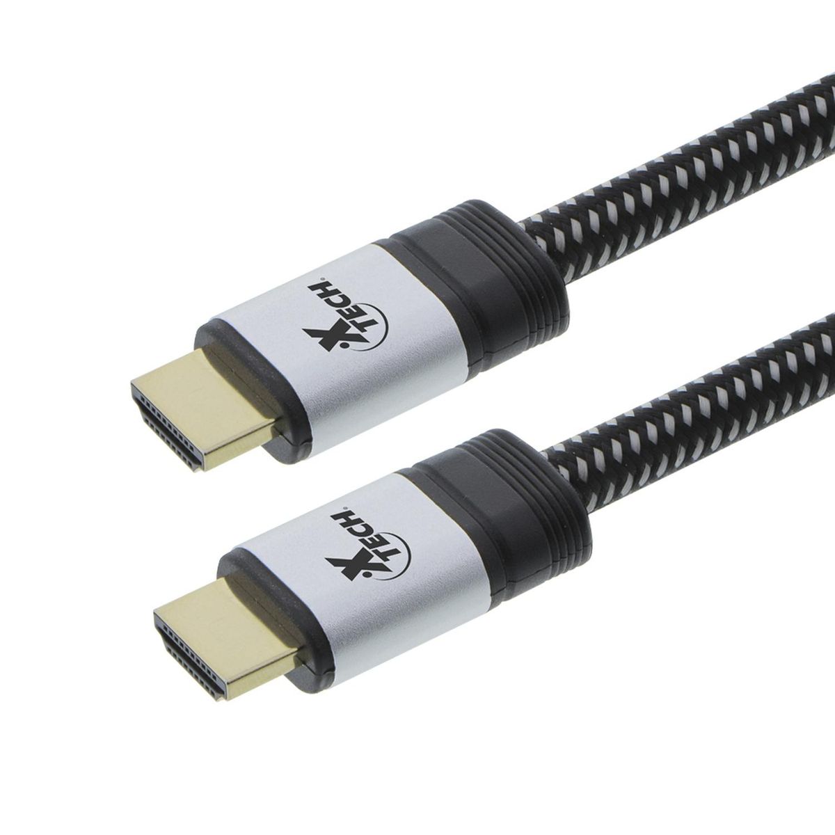 XTECH - Cable Trenzado HDMI Alta Veloc 1,8Mts en Blister Xtech XTC-626 Negro