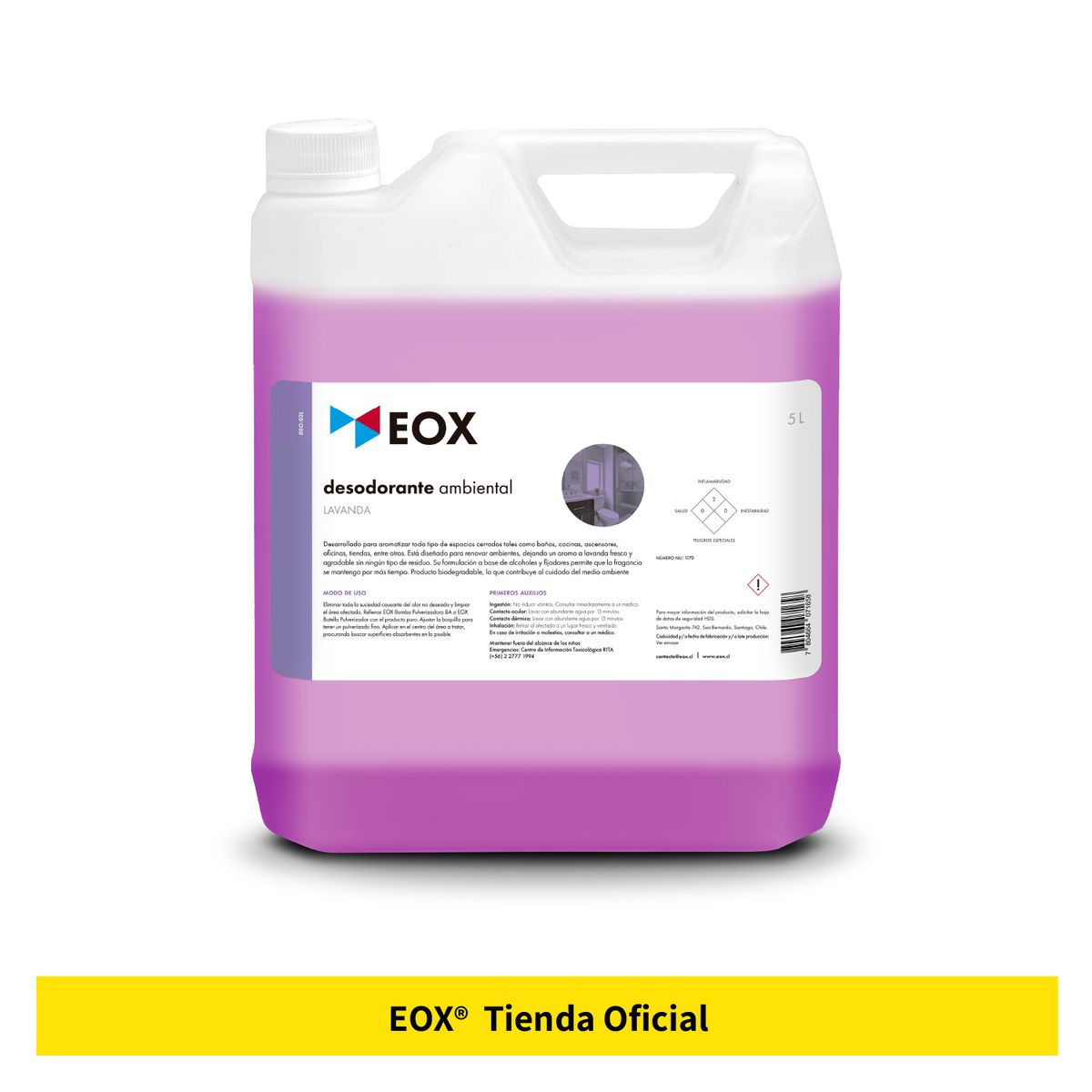 GENERICO - Desodorante Ambiental Listo Para Usar Aroma Lavanda Eox 5 L