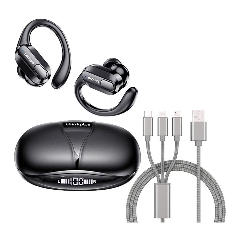 LENOVO - Lenovo XT80 Auriculares Bluetooth inalámbricos y cable USB