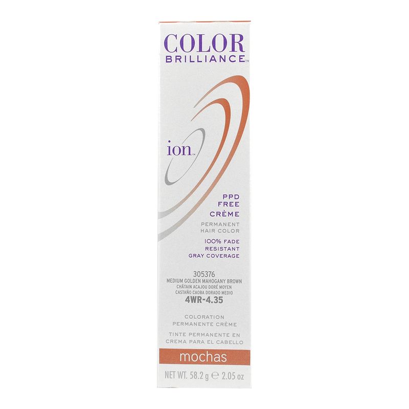 ION - Tinte Permanente En Crema Ion 4.35 Castaño Caoba Medio Dorado