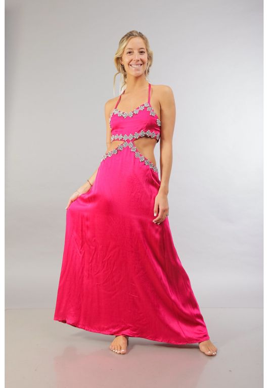 INDIA CHIC VESTIDO MAXI OCEAN FUCSIA INDIA CHIC | falabella.com
