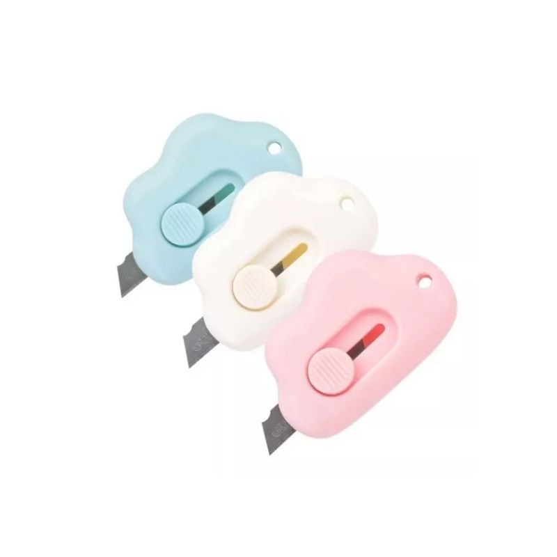 GENERICO - Mini Corta Cartón Cuchillo Cartonero Portátil Forma De Nube