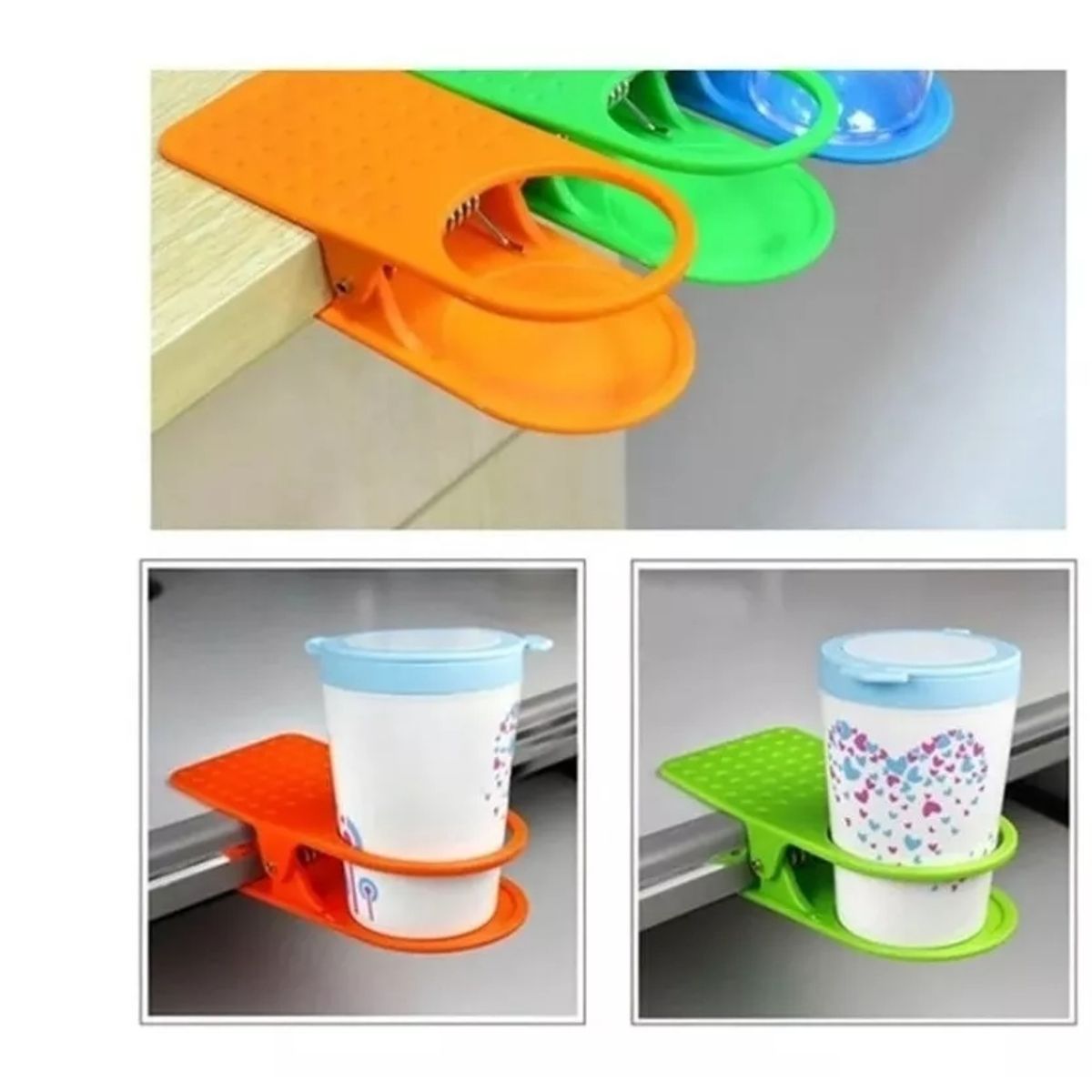 GENERICO - Soporte Clip Porta Vaso Para Mesa Escritorio