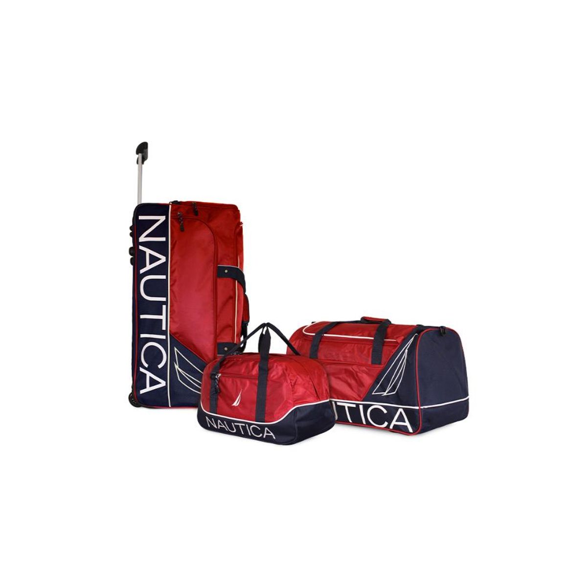 NAUTICA - Set 3 bolsos de viaje Mannar rojo NAUTICA