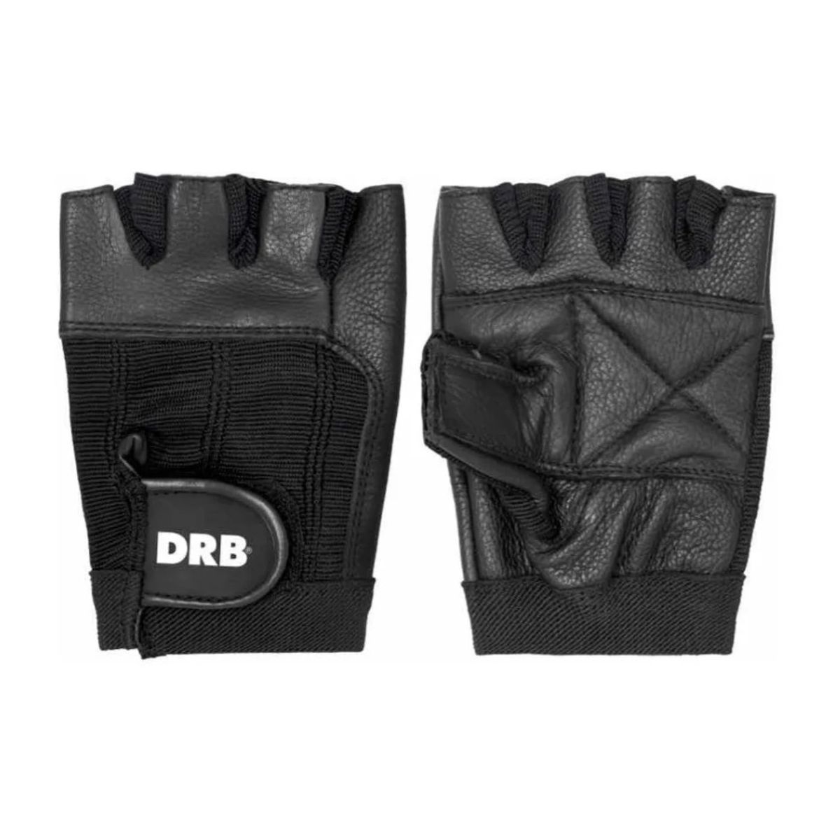 GENERICO - Guantes Fitness Cuero  Drb Negro Pesas S