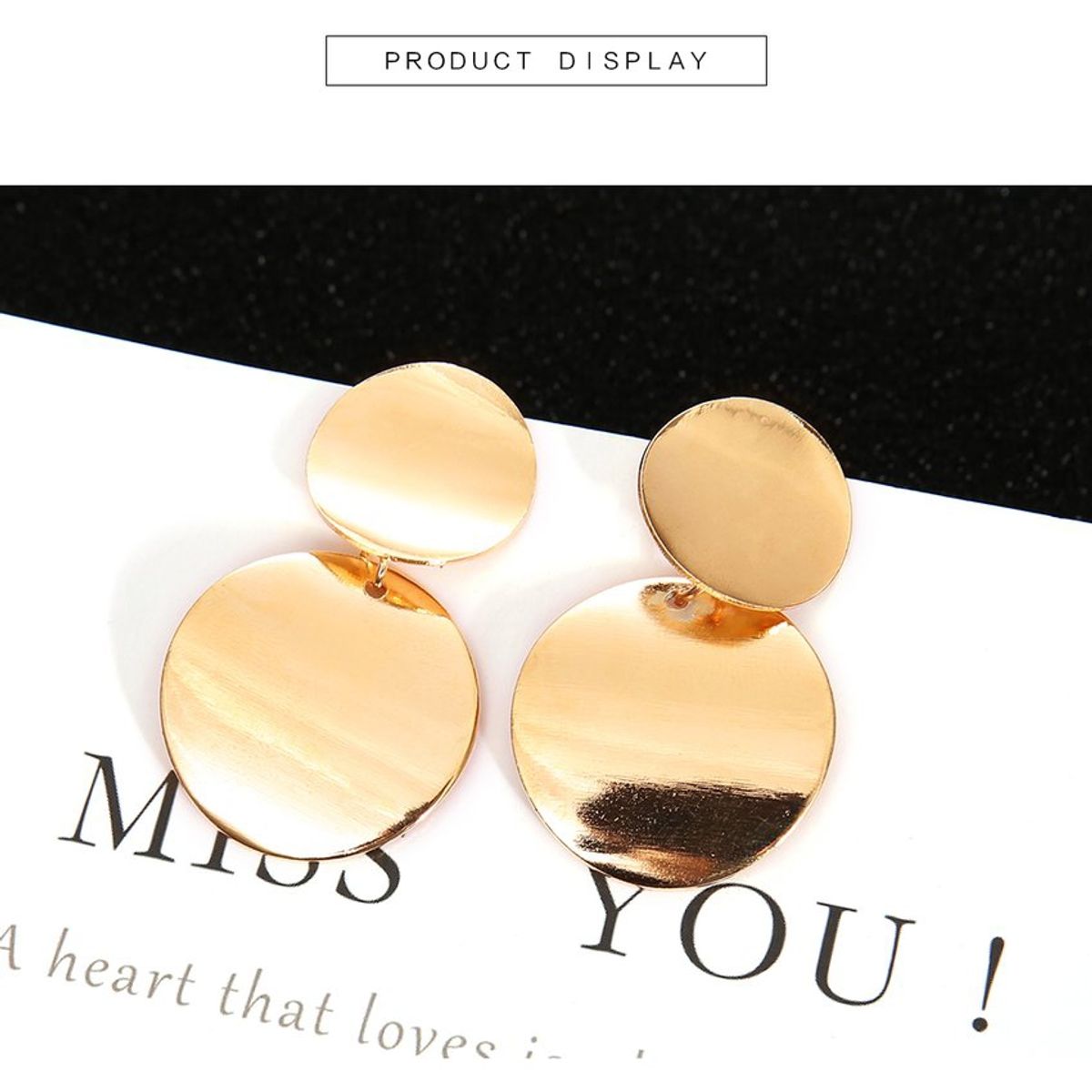 VATYERTY - Pendientes Circulares Geométricos Brillosos.