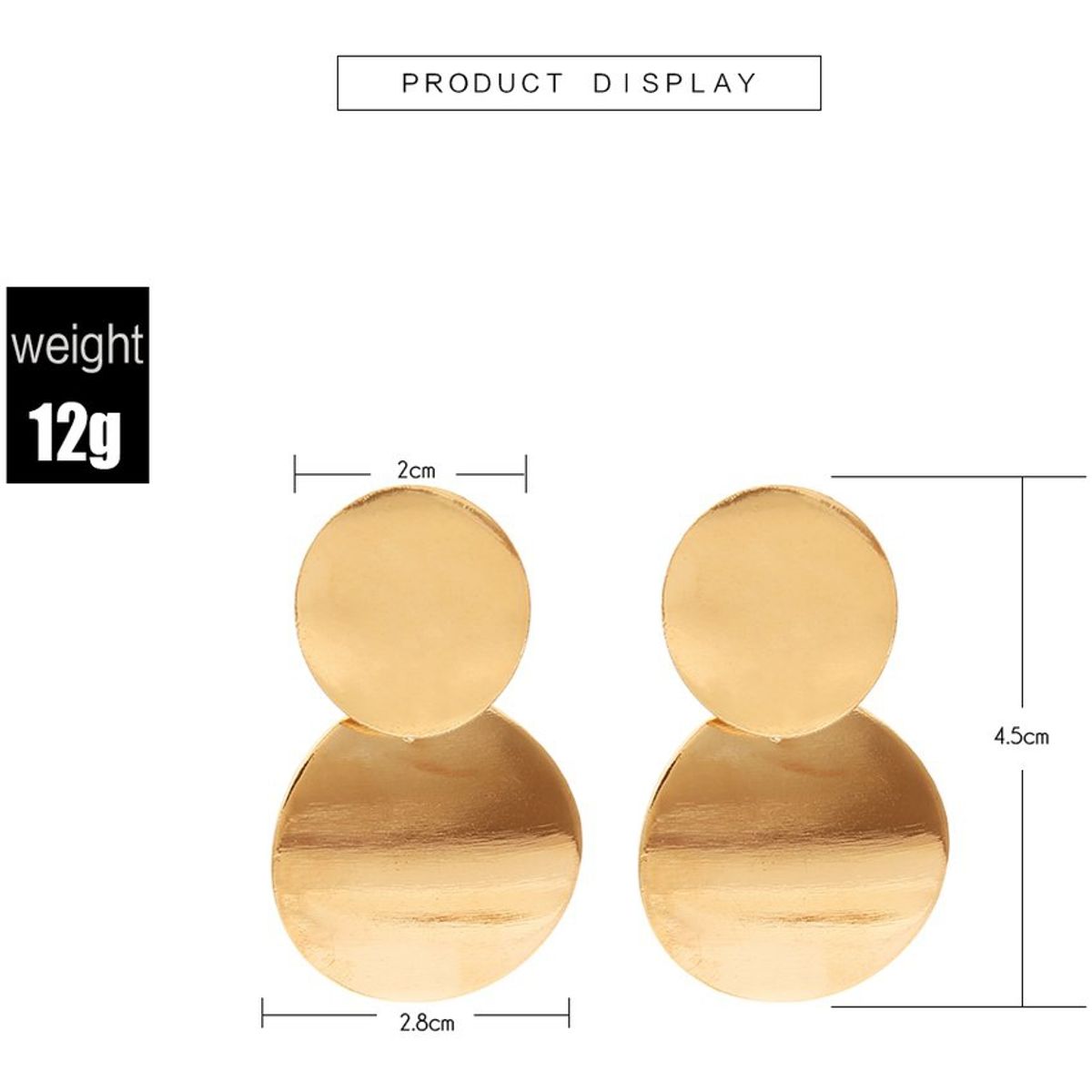 VATYERTY - Pendientes Circulares Geométricos Brillosos.