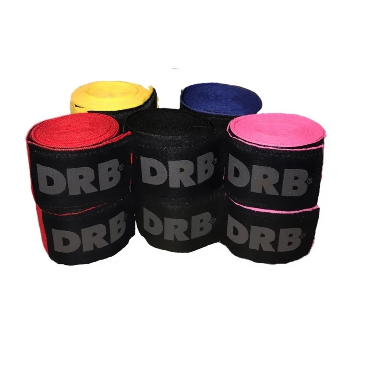 GENERICO - Vendas Boxeo Drb® (5cmx4,5mt) Cierre Velcro - 1 Par Negro