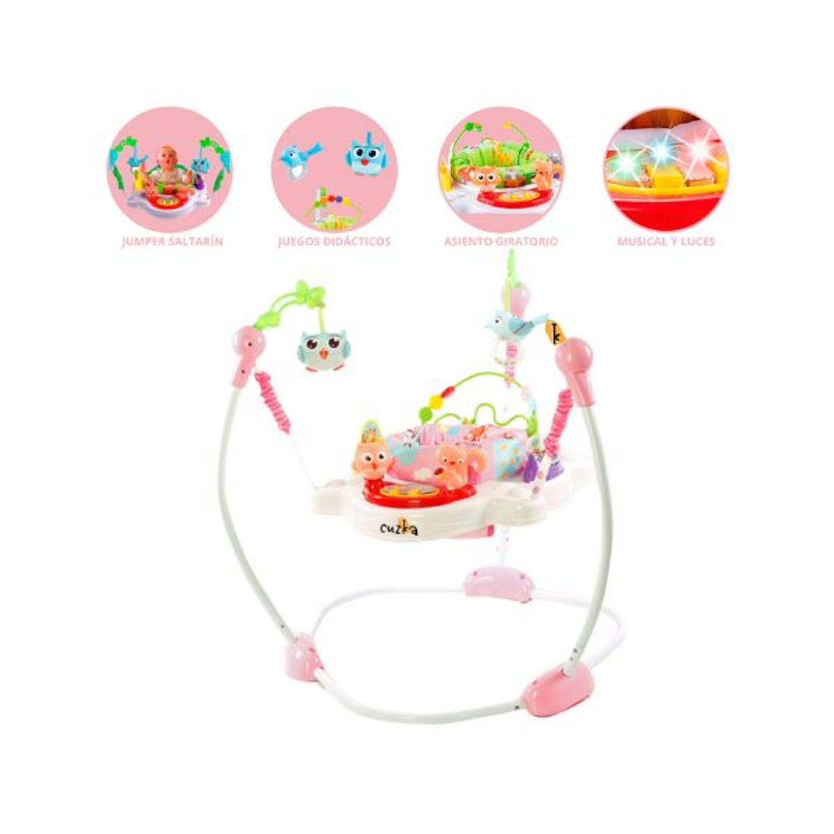 LA PEQUETERIA - Centro de entretención bebé,  saltarina, Rosado