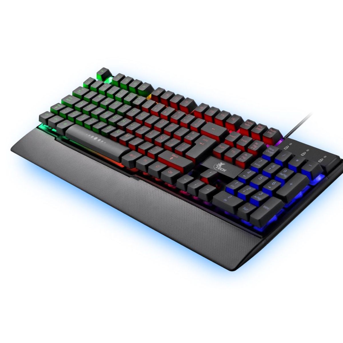 XTECH - Teclado Gamer Xtech Arminger USB LED c/Apoya Muñ XTK-510S Negro