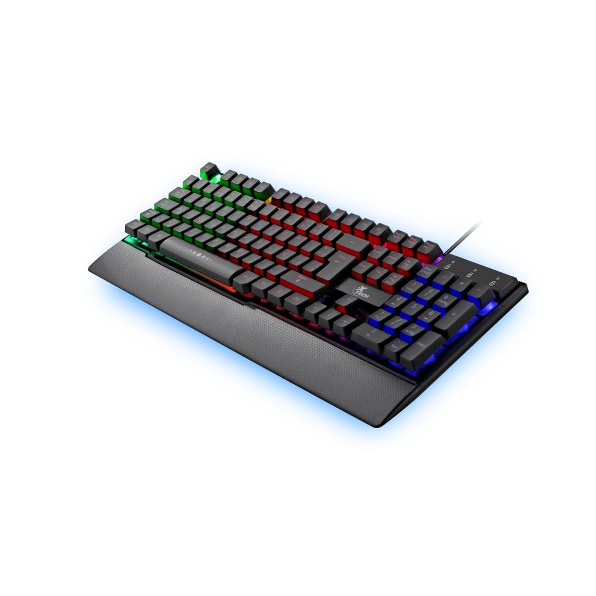 XTECH - Teclado Gamer Xtech Arminger USB LED c/Apoya Muñ XTK-510S Negro