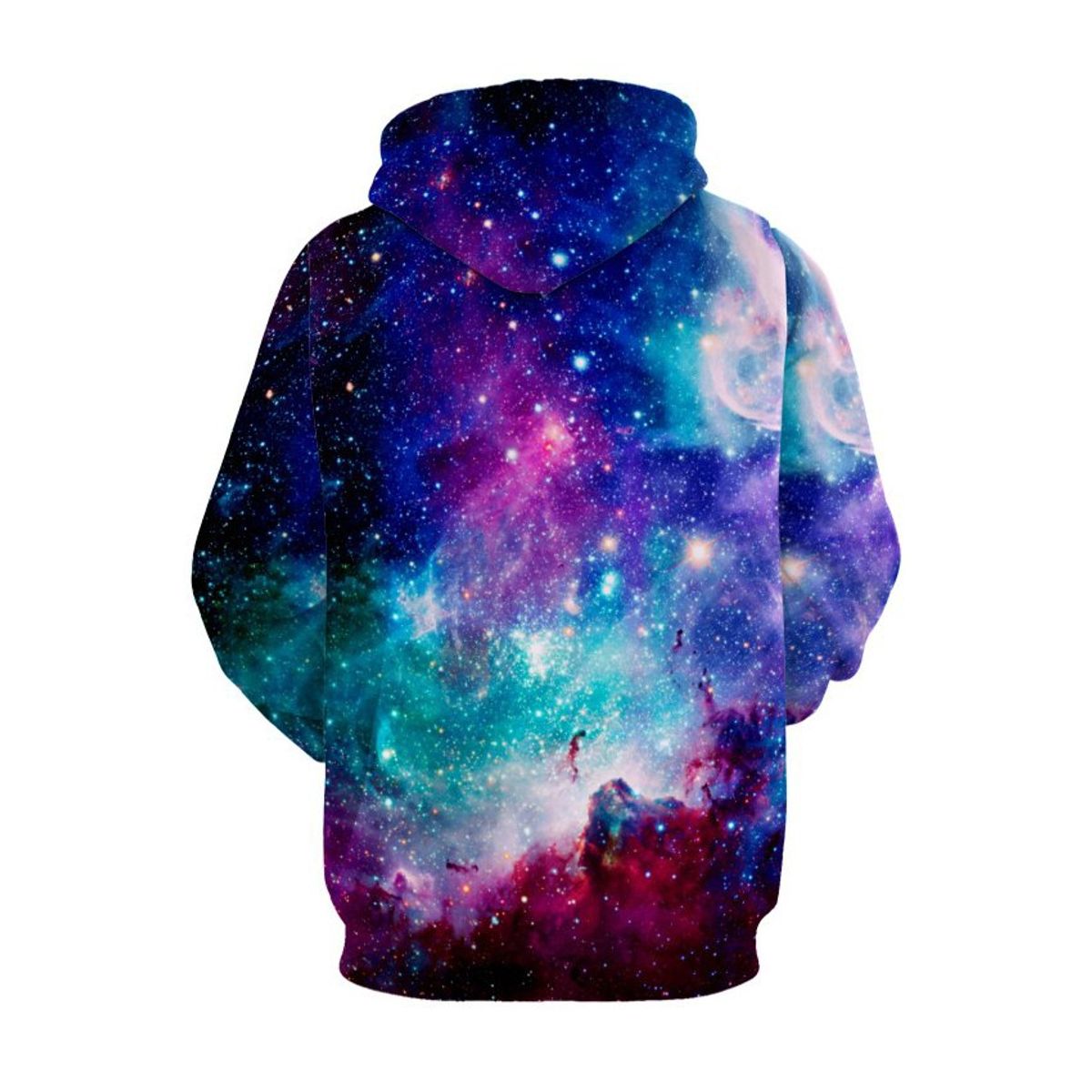 VATYERTY - Polerón hombre con capucha y estampados de nebulosa - azul.