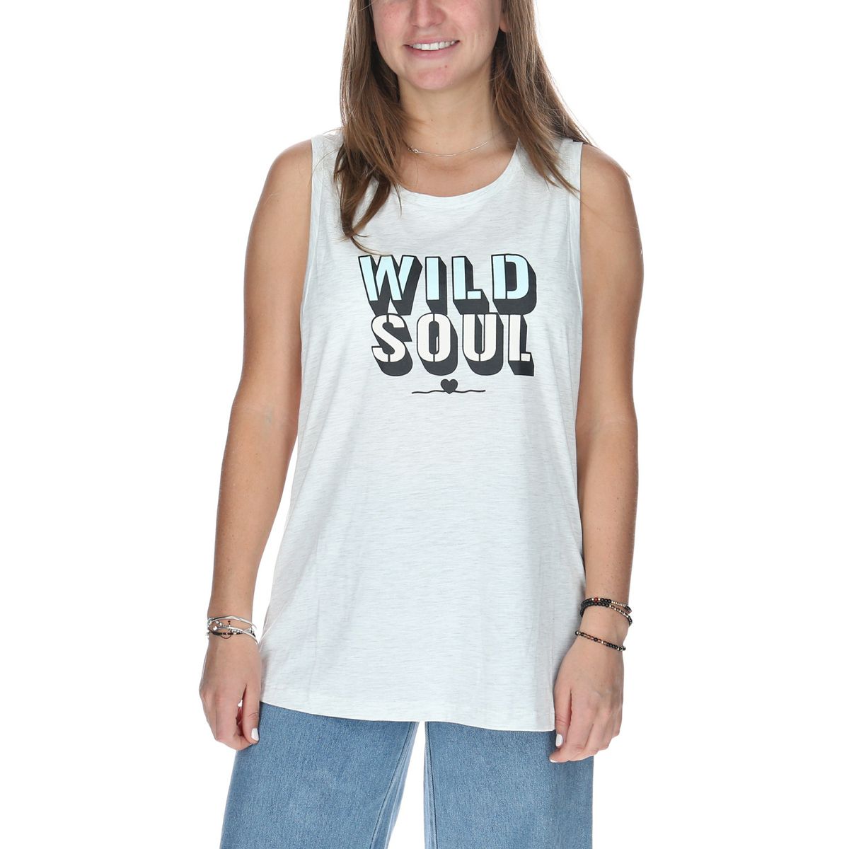 CAT - Polera S/M Mujer W Lifted Tank Gris CAT