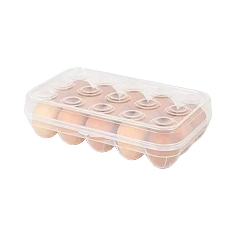 GENERICO - Bandeja Contenedor 15 Huevos Porta Huevos Refrigerador.