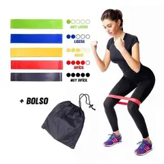 GENERICO - Set 5 Bandas Elásticas Resistencia Entrenamiento Ejercicio