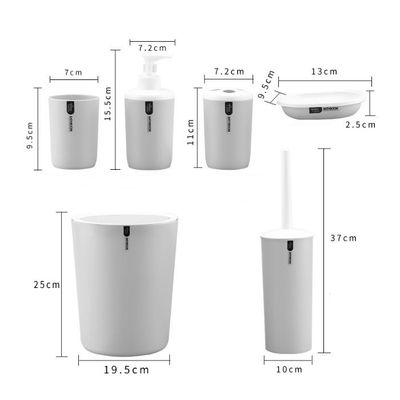 Imagen 2 del producto Juego De Baño De 6 Piezas Accesorios - Blanco