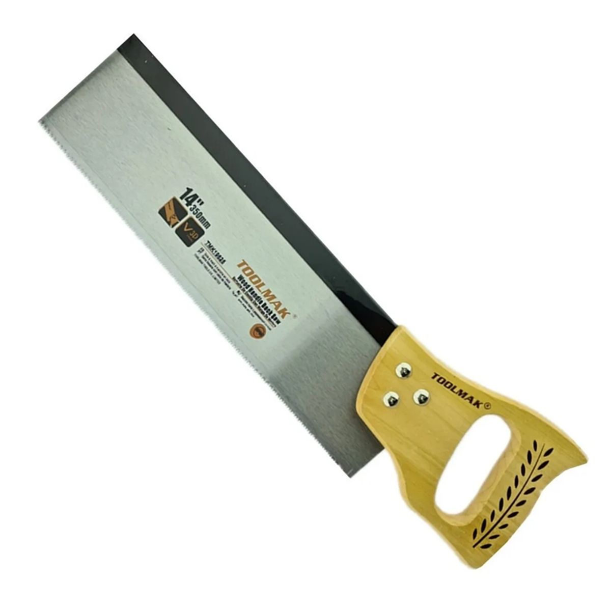 GENERICO - Serrucho Sierra Costilla Con Mango Madera 350mm Toolmak