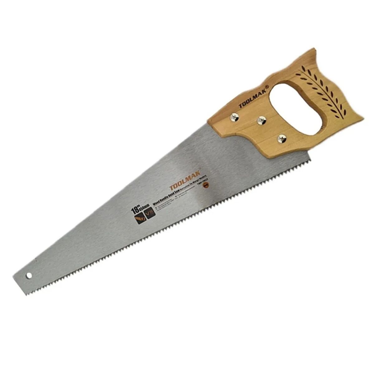 GENERICO - Serrucho Carpintero Con Mango De Madera 18 Pulgadas Toolmak