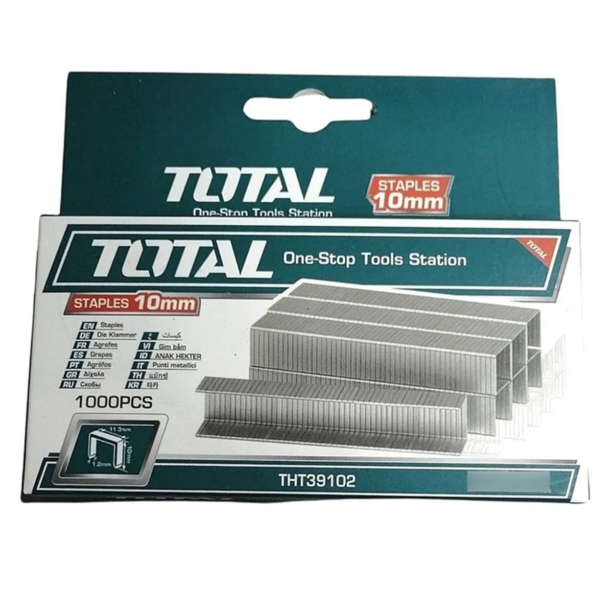 Grapas Corchetes 10x1.2mm Caja 1000 Unidades Total Tht39102, marca TOTAL TOOLS - Foto 2