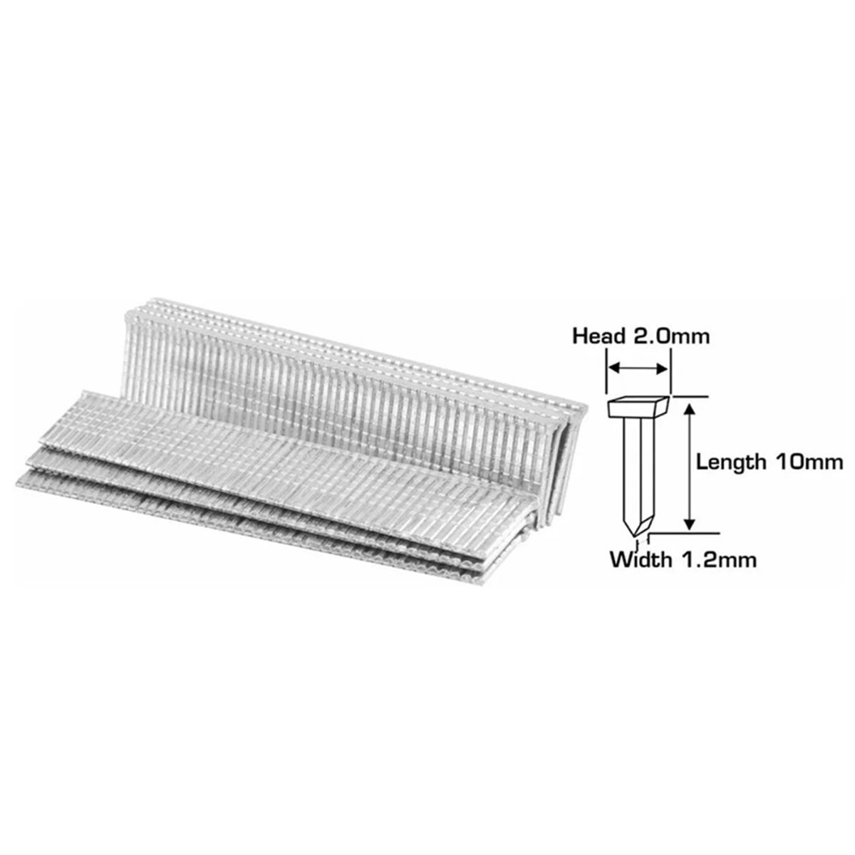 TOTAL TOOLS - Clavos Para Grapadora Manual 10x1.2mm Caja 1000 Unds Total