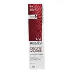 AGE BEAUTIFUL - Tinte Permanente Anti-Edad En Crema Liquida De 60 ml Castaño Claro 6N Age