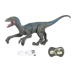 GENERICO - Dinosaurio Control Remoto Velociraptor Sm180 Gris