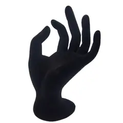 ALEMDALINDA - Exhibidor Mostrario para Anillos Modelo Mano de Terciopelo Negro